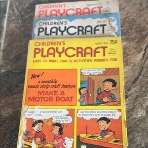 Vintage 1976 children’s playcraft books.